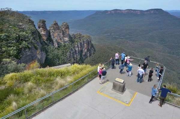 Aerial view of Three Sister lookout at the Blue Mountains Austra — Stock Photo, Image