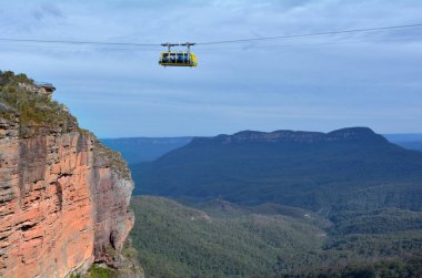 Katoomba Scenic Skyway travels across the gorge above the Katoom clipart