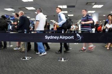 Yolcularla Sydney Airport Sydney, Avustralya