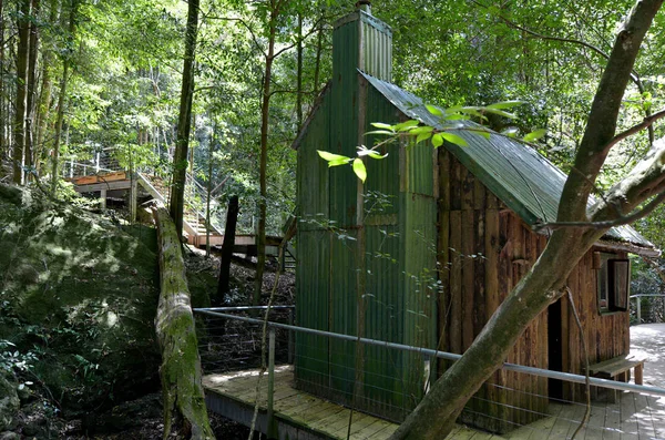 Gamla hydda i Katoomba Jamison Valley på Blue Mountains nya södra W — Stockfoto