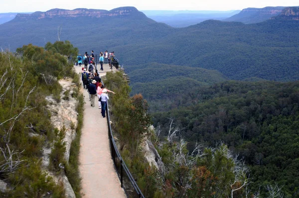 Aerial view of Prince Henry Cliff Walk  in Katoombaa at the Blue — Stock Photo, Image