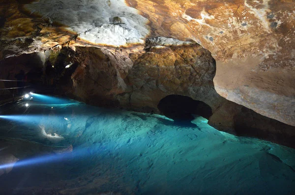 River Cave in Jenolan Caves Blue Mountains New South Wales Austr — Stock Photo, Image