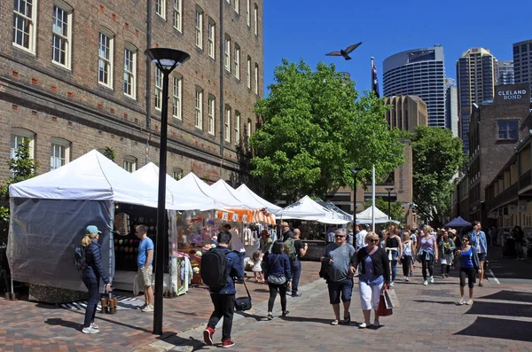 Os mercados Rocks em Sydney Austrália — Fotografia de Stock