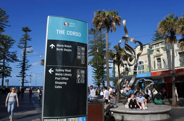 Visitantes em Manly Sydney Nova Gales do Sul Austrália — Fotografia de Stock