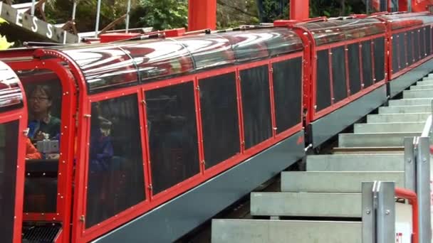 Katoomba Scenic World Railway Descend Dans Vallée Jamison Nouvelle Galles — Video