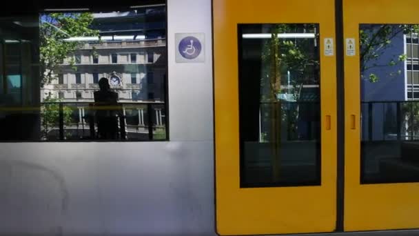 Sydney Treinen Circular Quay Sncf Station Sydney Treinen Het Spoorwegnet — Stockvideo