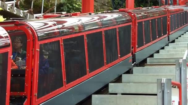 カトゥーンバ風光明媚な世界の鉄道はニュー サウス ウェールズのジェイミソン谷に下る 度の傾斜それに乗って干潮時 1993 は世界で最も急勾配の旅客専用線 — ストック動画