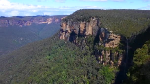 Govetts salto cataratas Grose Valley montañas azules Australia — Vídeos de Stock