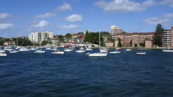 Peyzaj ve deniz manzarası panoramik Manly Sydney yeni Güney Galler, Avustralya — Stok video