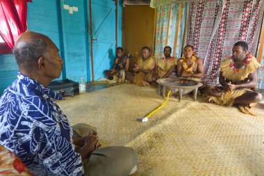 Traditional Kava Ceremony in Fiji clipart