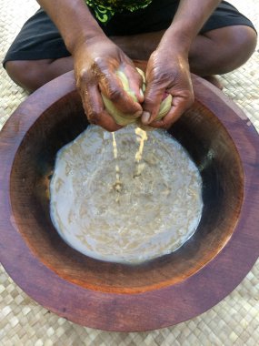 Traditional Kava drink the national drink of Fiji clipart