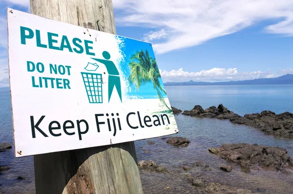 Keep Fiji Clean sign — Stock Photo, Image