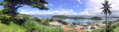 Panoramik manzaralı Savusavu Vanua Levu Fiji