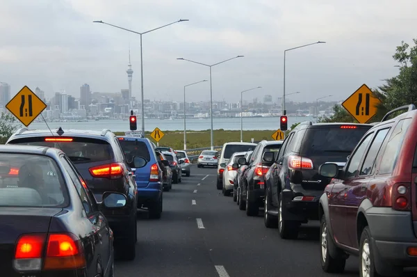 Trafikstockning i Auckland, Nya Zeeland. — Stockfoto