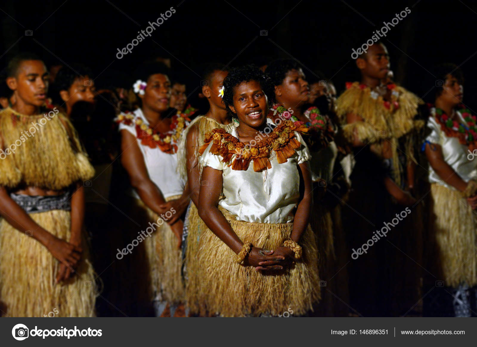 Indigenous Fijian people sing and dance in Fiji – Stock Editorial Photo ...