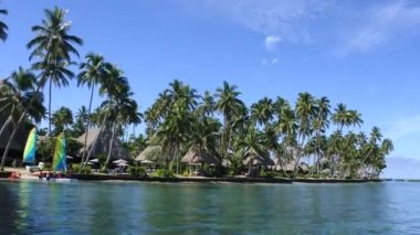 Peyzaj tropikal bir Resort Fiji Adaları