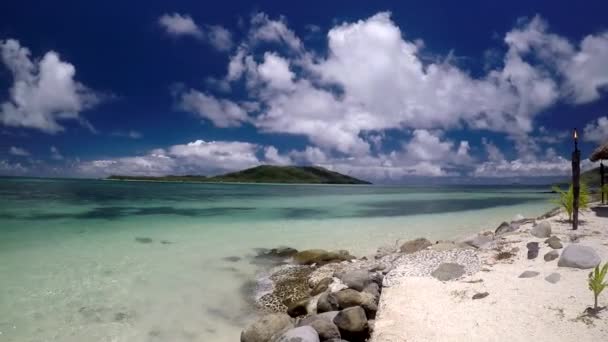 Landschap van een resort in Fiji — Stockvideo