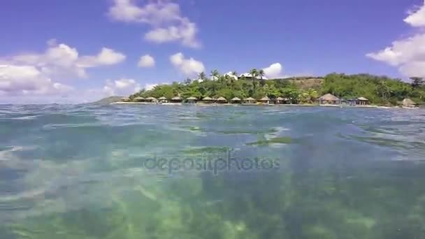 Paisaje de un resort en Fiyi — Vídeo de stock
