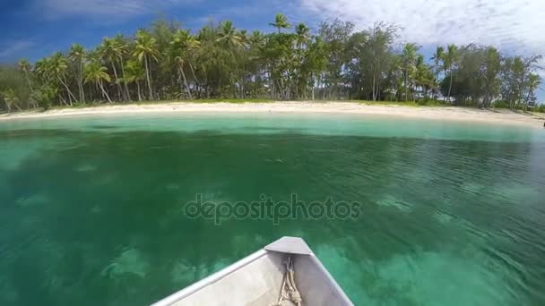 The Blue Lagoon op Fiji Nanuya Lailai Island — Stockvideo