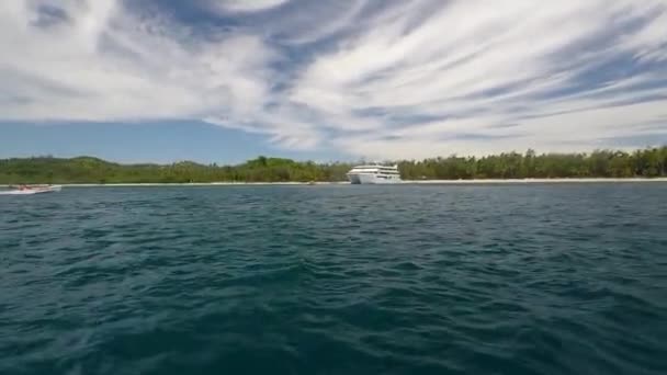 A Lagoa Azul na Ilha Nanuya Lailai Fiji — Vídeo de Stock