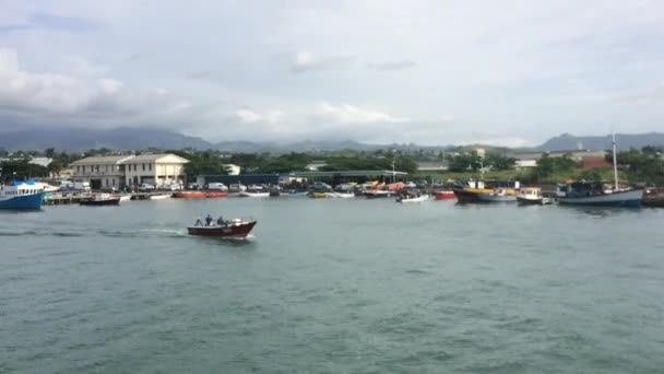 Порт місті Lautoka Віта Levu Фіджі — стокове відео