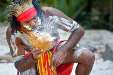 Aboriginal culture show in Queensland Australia clipart