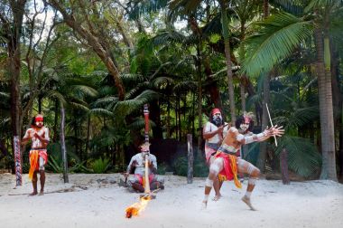 Yerli kültür göstermek Queensland Avustralya