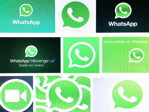 WhatsApp ansökan logotyper — Stockfoto