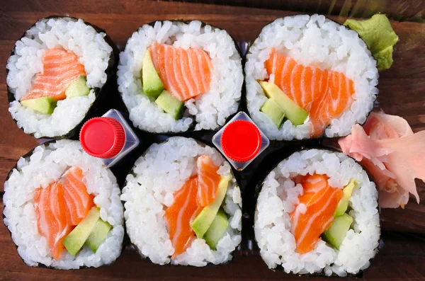 Lax sushi fack — Stockfoto