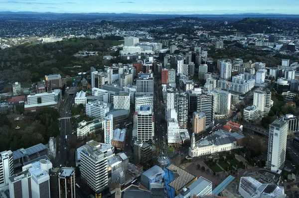 Vue aérienne urbaine d'Auckland — Photo