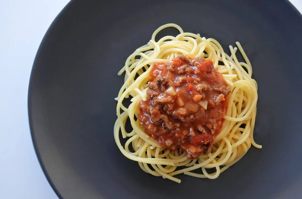 Klasické domácí Boloňské špagety — Stock fotografie
