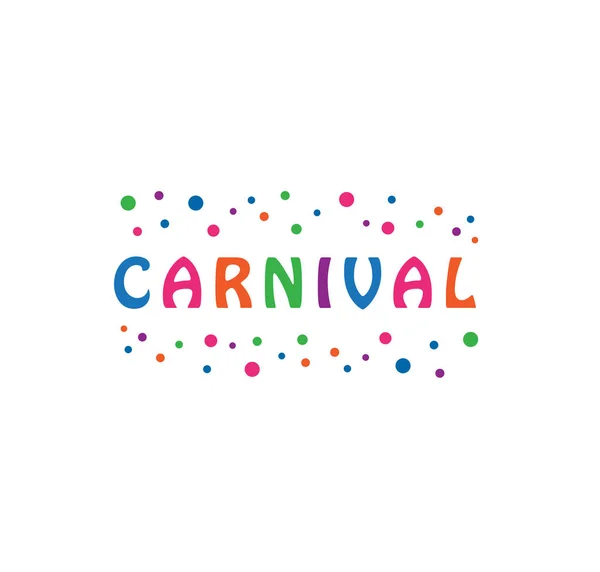 Vector - Carnival festival celebration logo, isolated on white background. Vector illustration. — Stock Vector