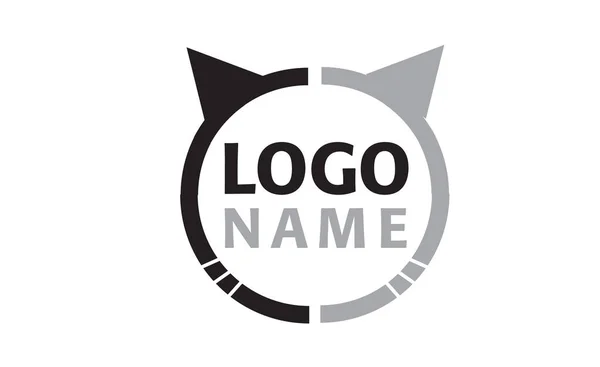 Vector - Cattery o logotipo de la tienda de mascotas, aislado sobre fondo blanco. Ilustración vectorial . — Archivo Imágenes Vectoriales