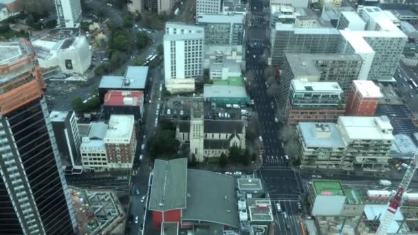 Vue aérienne de la ville d'Auckland — Video