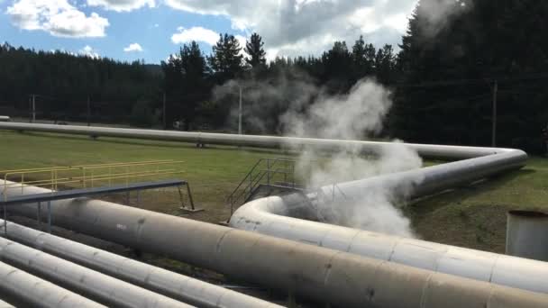 Estación de energía geotérmica de Wairakei Taupo Nueva Zelanda — Vídeos de Stock