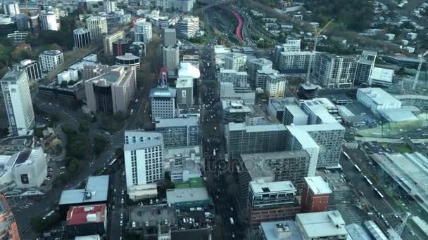 Flygfoto över Auckland city 03 — Stockvideo