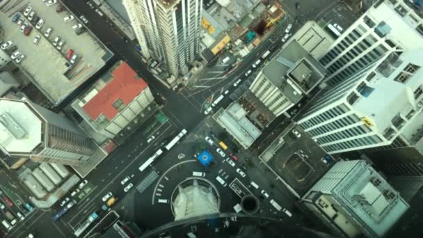 Vista aérea do centro de Auckland e do porto de Waitemata — Vídeo de Stock