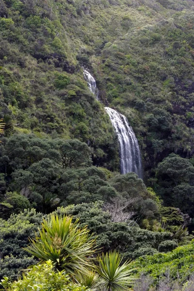 Paisagem aérea de Karekare Falls Nova Zelândia — Fotografia de Stock