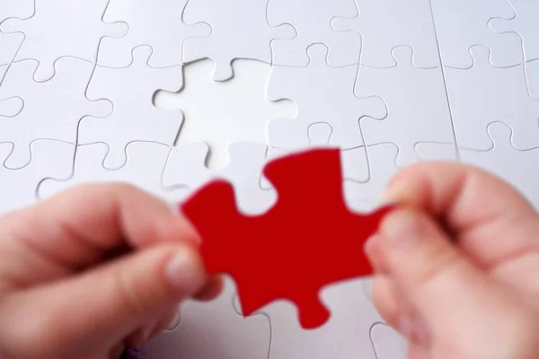 The last puzzle piece of a Jigsaw puzzle — Stock Photo, Image