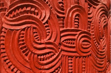 Geleneksel Maori onları ahşap işareti