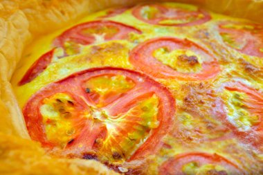 Quiche yemek arka plan ve doku 