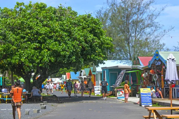 Punanga 的街市拉罗汤加岛库克群岛 — 图库照片