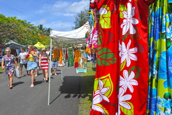 Punanga Nui trhu Rarotonga Cookovy ostrovy — Stock fotografie