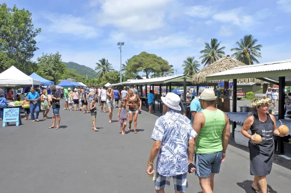 Punanga Nui markt Rarotonga Cookeilanden — Stockfoto