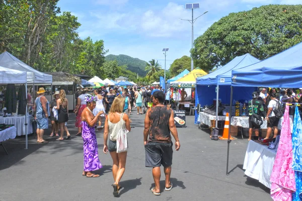 Punanga Nui rynku Rarotonga Wyspy Cooka — Zdjęcie stockowe