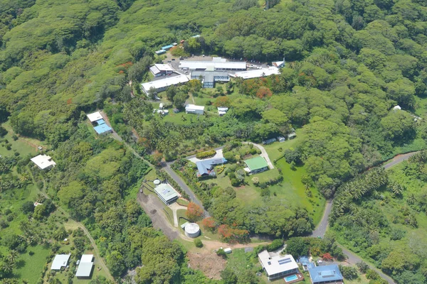 Vista aérea da paisagem do Hospital Rarotonga Rarotonga Cook Islan — Fotografia de Stock