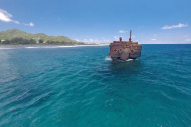 Avarua Harbour Rarotonga Cook Isl Rms Maitai batık
