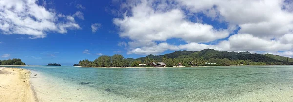 拉罗通加库克群岛穆里泻湖全景景观观 — 图库照片