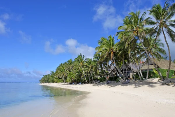 Krajobraz Titikaveka Plaża Wyspy Cooka Rarotonga — Zdjęcie stockowe