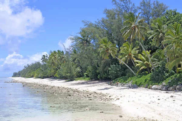 Beach and lagoon Rarotonga Cook Islands — Stock Photo, Image